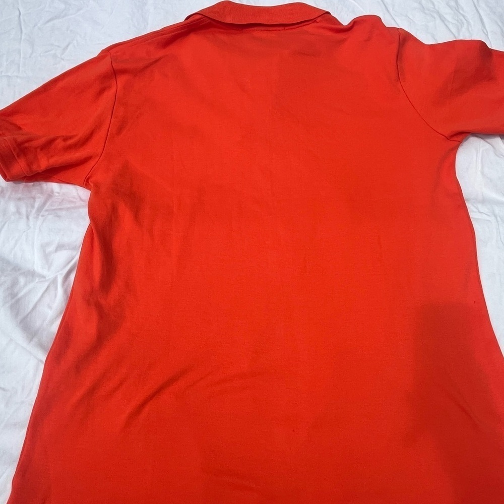 U.S. Polo Assn. Mens Medium Short Sleeve Collared Cotton Orange Polo Shirt - Picture 6 of 6